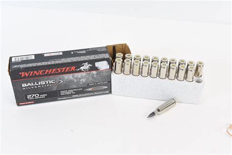 20 Rounds Winchester 270 Wsm 130gr Ballistic Silvertip Ammunition