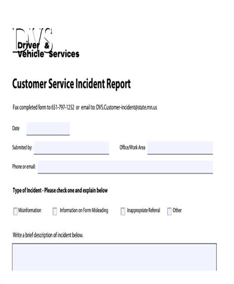 incident report templates  word google docs