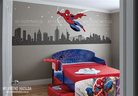 Spiderman Boys Wall Decal Themed Room Spider Man Removable Wall