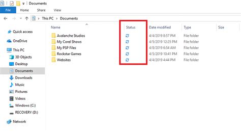 Windows File Explorer Status Symbols