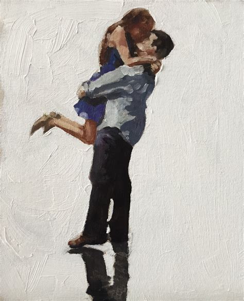 Couple Hugging Painting Couple Painting Couple Art Print Lovers