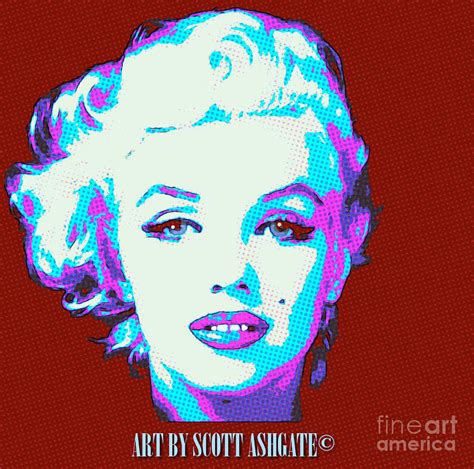 Marilyn Digital Art By Scott Ashgate