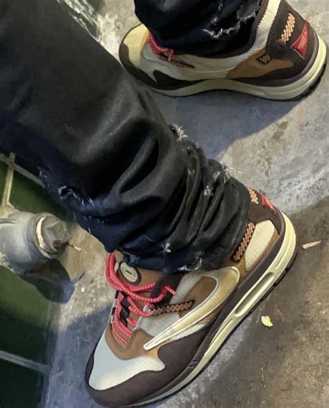 Our Best Look Yet At The Travis Scott X Nike Air Max 1 Baroque Brown