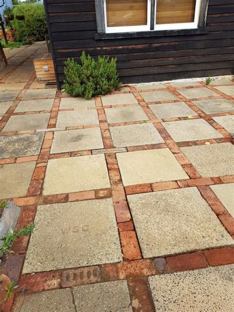This Is A Very Simple And Inexpensive Solution To A Patio Walkway Etc Cement Square Pavers