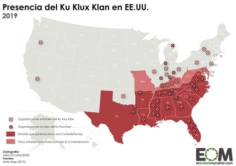El Ku Klux Klan Hoy En Estados Unidos Mapas De El Orden Mundial Eom