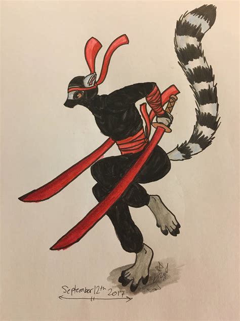 Ninja Lemur By Thescorpiondoctor On Deviantart