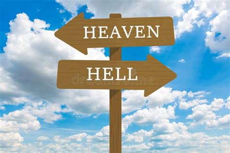 Heaven And Hell Road Sign Illustration Design Stock Illustration Illustration Of Road Blue