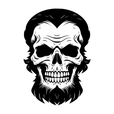 Bearded Skull Svg File Instant Download For Cricut And Silhouette