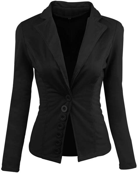 Generic Jier Womens Blazer Slim Fit Long Sleeve Office Work Blazers