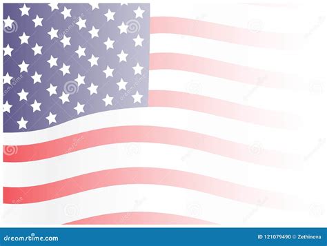 Faded Waving American Flag Background Stock Illustration Illustration