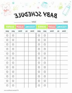 Printable Baby Schedule Chart To Help Baby Settle Into Routine Baby