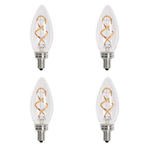 Feit Electric 25w Equiv B10 Candelabra Dimmable Led Clear Glass Vintage