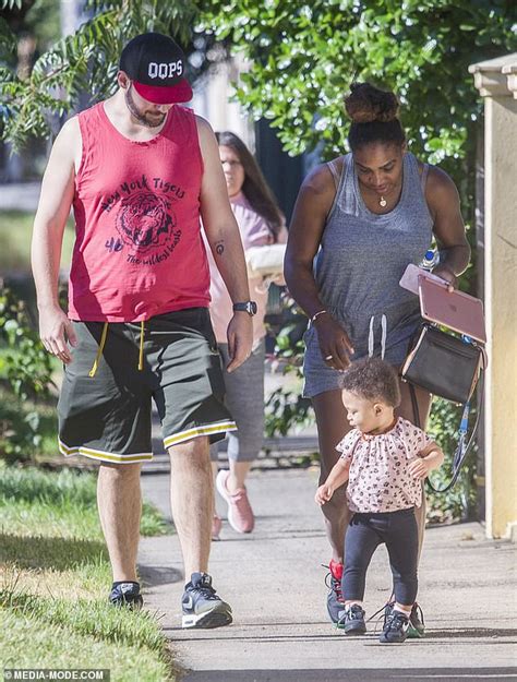 Serena williams posted this photo to instagram of her and her daughter playing tennis, with the message, 'caption this.' Serena Williams and husband Alexis Ohanian enjoy a casual ...