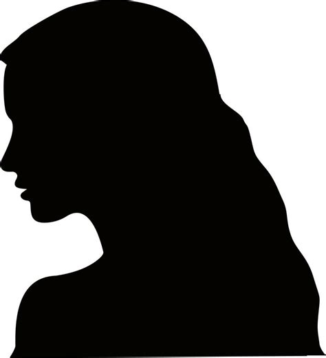 Silhouette Of Woman Side View Face Isolated Vector Illustration 7738908
