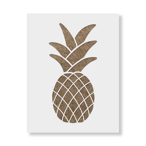 Simple Pineapple Stencil Stencil Revolution