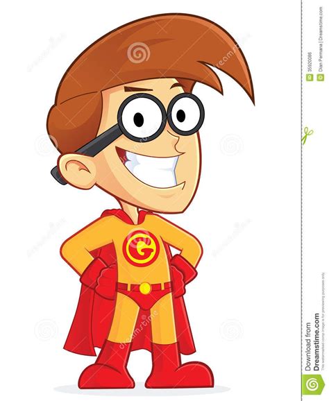 Superhero Nerd Geek Clipart Picture Cartoon Character 35920086