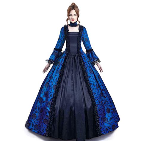 Buy Medieval Queen Vitorian Dress Gothic Lace Bell Sleeve Ball Gown