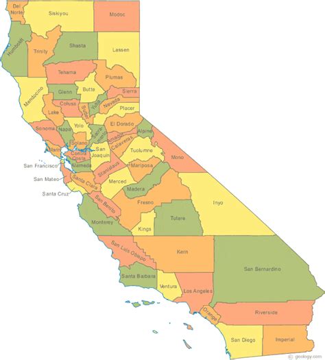 Map Of California California Maps