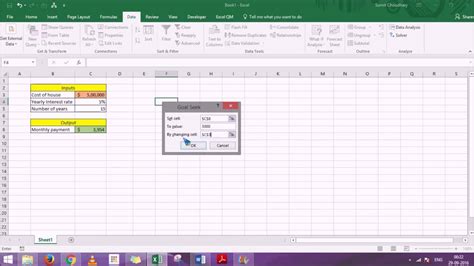 Goal Seek In Excel Youtube