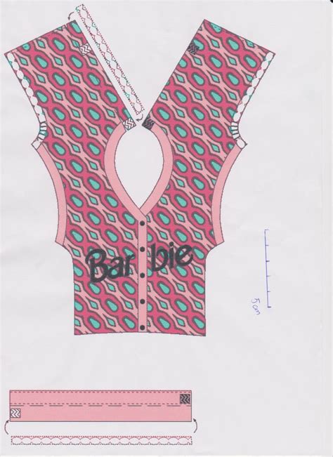 An Image Of A Sewing Pattern For A Vest Or Top That Says Barbie On It