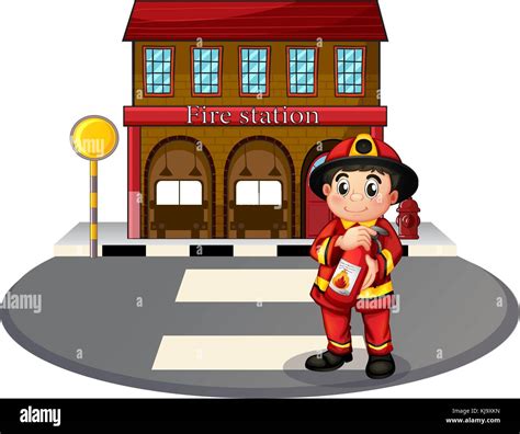 Fireman House On Fire Cartoon