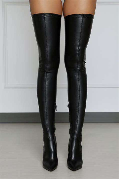 Mindful Extreme Thigh High Stretch Boot Slim Fit 11 Black In 2022