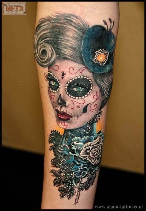 There are so many ways to depict skulls that they can be used to make statements as diverse as how powerful a person is to how cute and girly he or she is. Girly sugar skull tattoos - Design of TattoosDesign of Tattoos