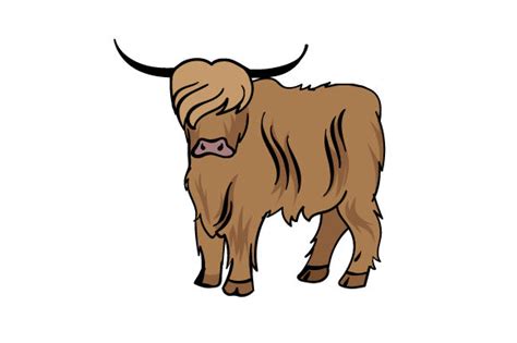 Cartoon Scottish Highland Cow Svg Cut File By Creative Fabrica Crafts