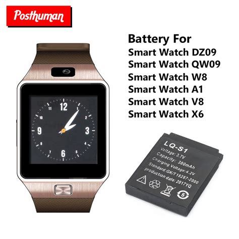 Posthuman Smartwatch Backup Battery 380mah 3 7v For Dz09 Smart Watch Rechargeable Li Ion Polymer
