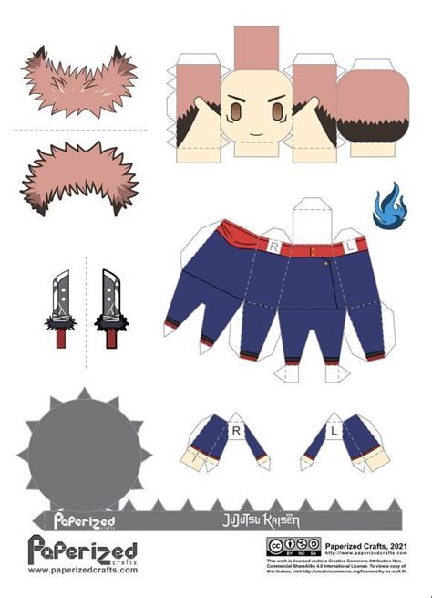 Yuji Itadori Papercraft En 2021 Artesanías De Anime Figuras De Anime
