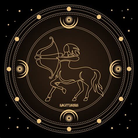 Zodiac Sign Sagittarius Astrological Horoscope Sign In A Mystical