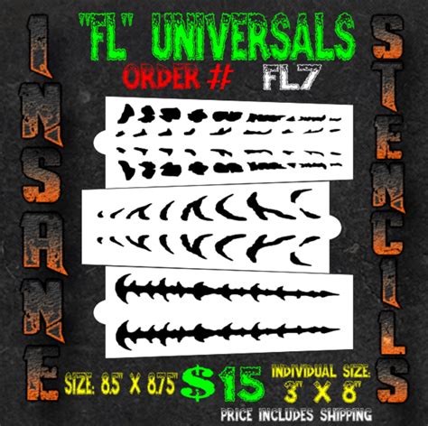 FL7 INSANE FISH LURE STENCIL – Insane Custom Stencils