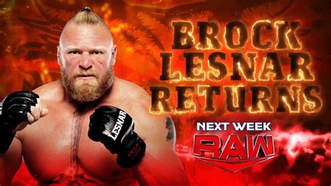 Brock Lesnar To Appear On Next Weeks Wwe Raw Wonf4w Wwe News Pro