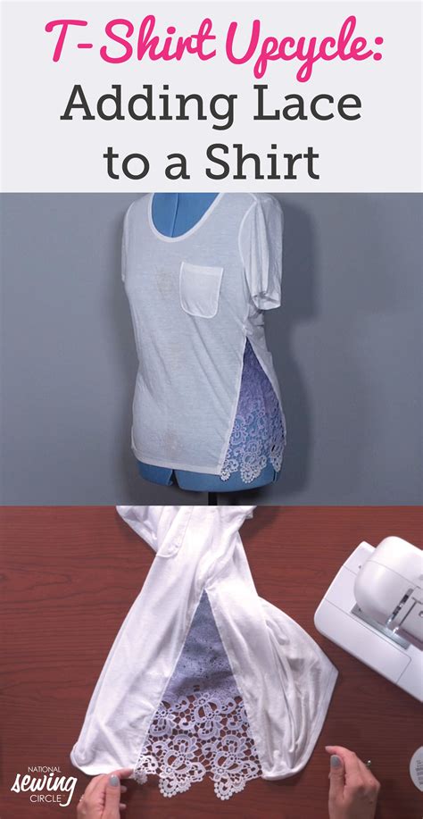 T Shirt Upcycle Adding Lace To A Shirt Fashion Sewing T Shirt