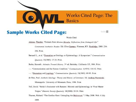 Here, the reader can take the time to truly understand the sources included in the body of the project. Purdue owl mla format