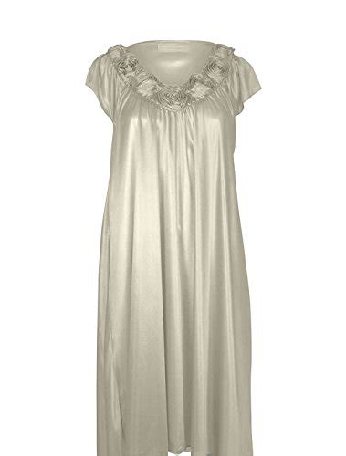 Ezi Womens Nightgowns1 Satin Silk Roses Nightgown Ebay