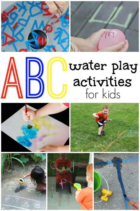 50 fun ways for kids to learn the alphabet ; Water Play Alphabet Activities - Fantastic Fun & Learning