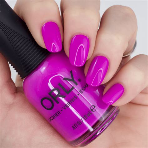 Orly Feel The Beat Collection Spring 2020 The Feminine Files Neon Purple Nails Purple Nail