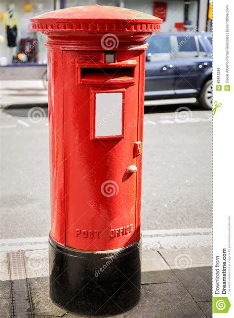 Typischer Englischer Briefkasten Auf Einer Straße In England Stockfoto