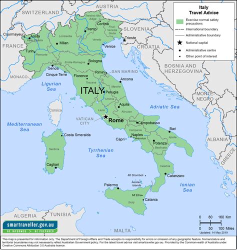 Regional Map Of Italy With Major Cities