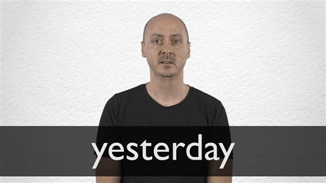 How To Pronounce Yesterday In British English Youtube
