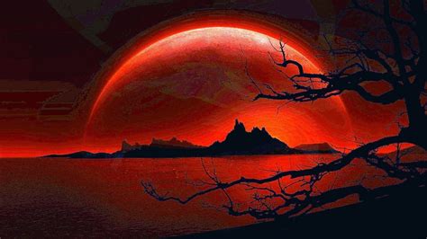 Red Moon Anime Wallpapers Wallpaper Cave