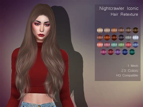 The Sims Resource Nightcrawler`s Iconic Hair Retextured By