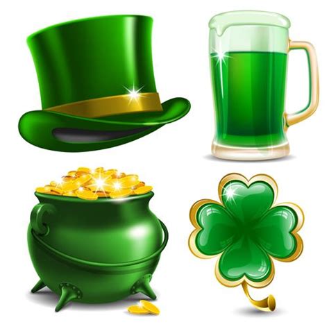 Patrick is just like any other saint in that he is usually represented by certain attributes or iconographic references that have, for centuries, helped viewers. Creative saint patrick day elements icons vector | St ...