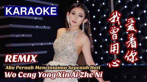 Karaoke Wo Ceng Yong Xin Ai Zhe Ni 我曾用心爱着你 Remix Helen Huang Live Youtube