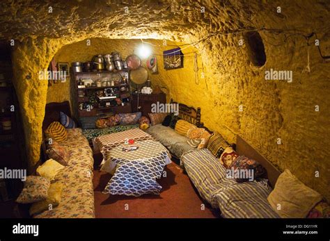 A Traditional Cave Home In The Village Of Bhalil Morocco Stock Photo