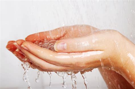 Hand In Shower Stock Image Image Of Drink Concept Cool 23506167