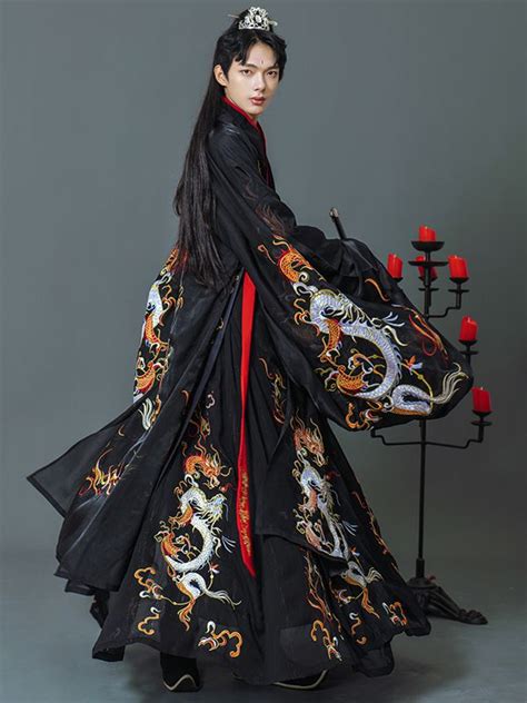 Ming Dynasty Hanfu Male Embroidered Cool Daopao Fashion Hanfu
