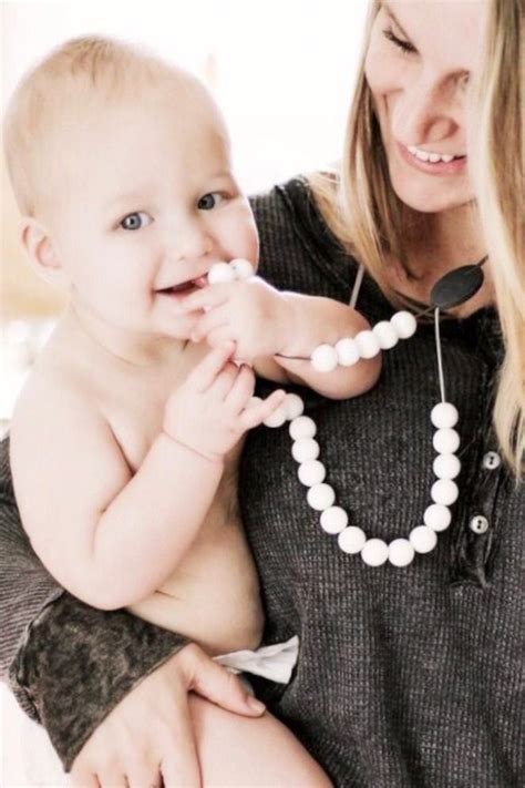 Mom Baby Silicone Teething Necklace Silicone Teething Necklace Necklace Teething Necklace