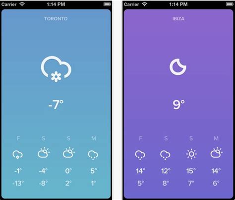 App is good, easy and simple to use. Sky, a Minimal Weather app that changes background color ...